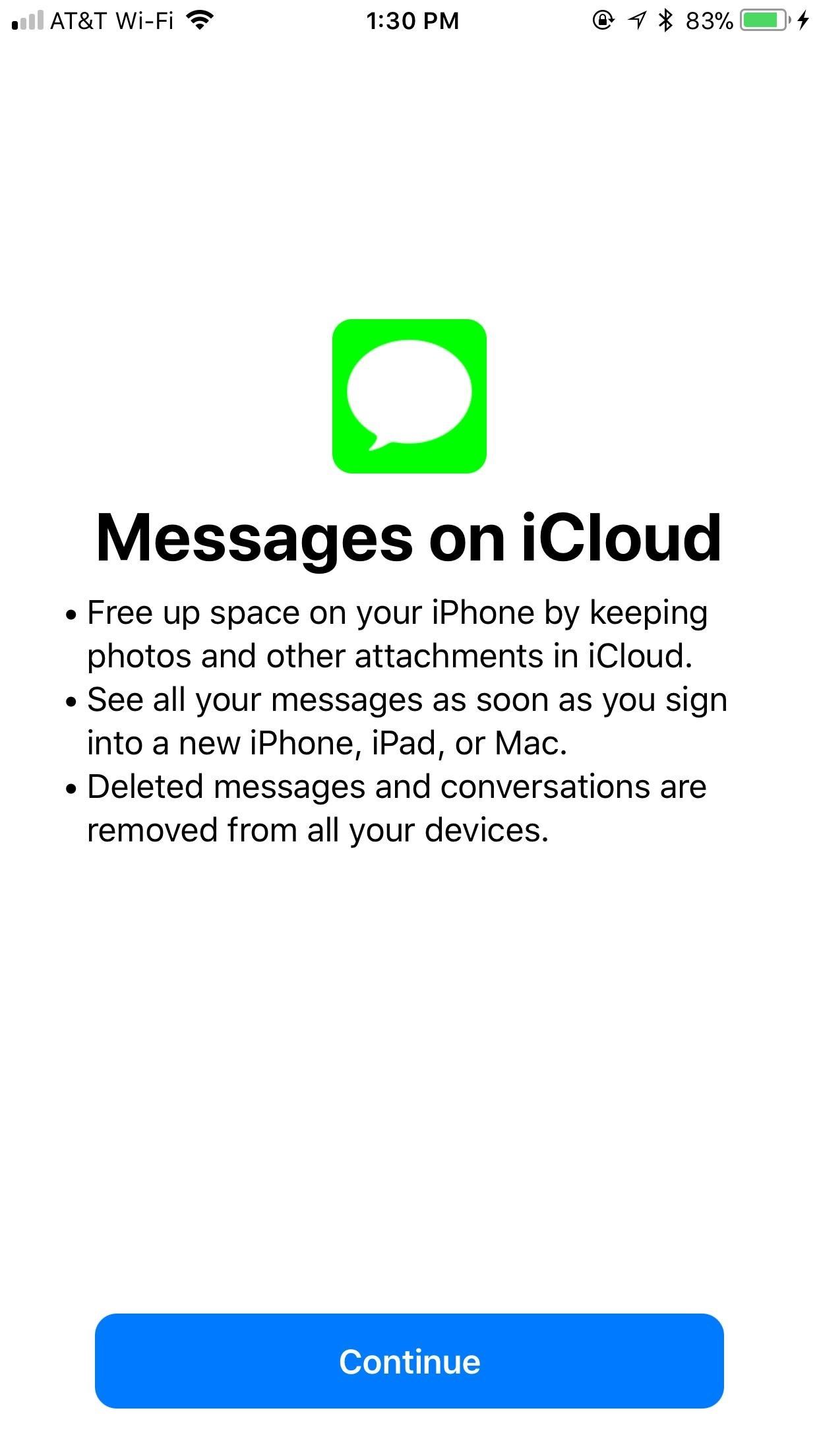iOS 11.4 Messages on cloud