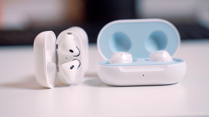 Samsung Galaxy Buds and Apple AirPods
