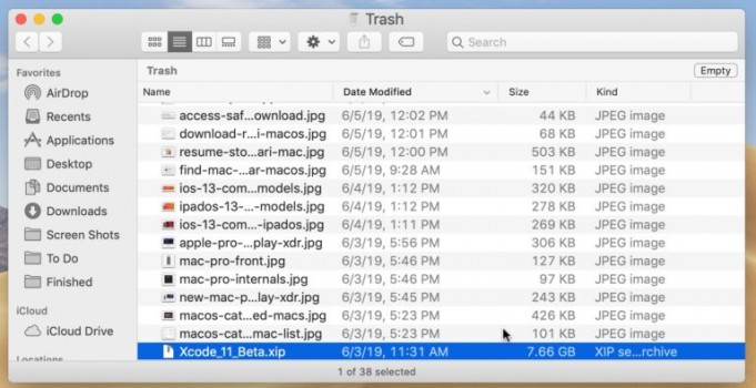 How to delete a single file from the Trash on Mac?