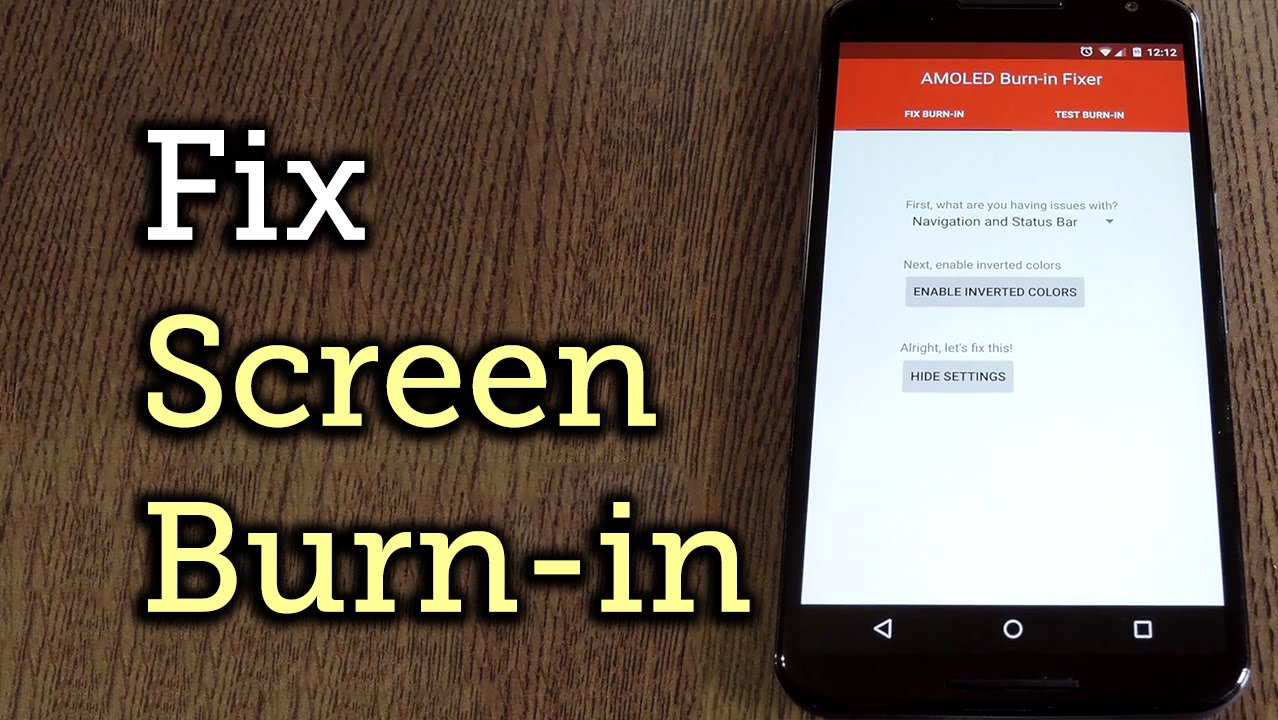 fix screen burn-in