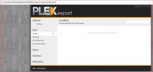 plex export