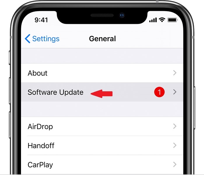 Update Device — iOS
