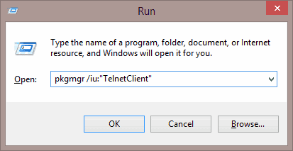 telnet in windows 10