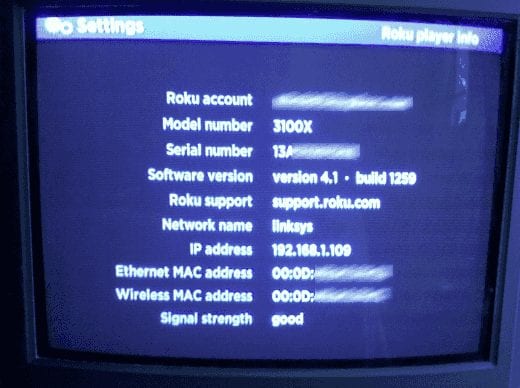 Roku Mac Address