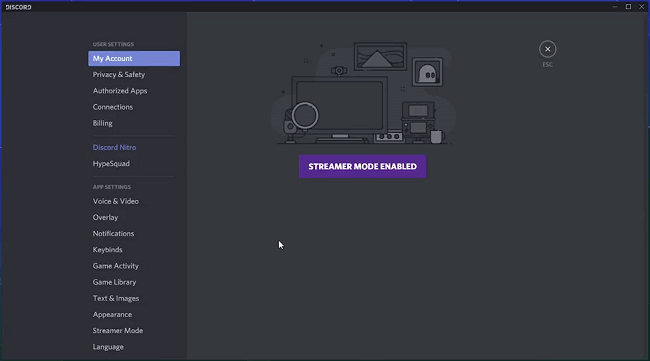 Discord Streamer Mode