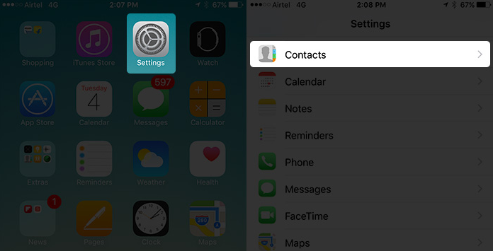 contacts not syncing to icloud 