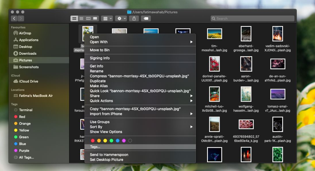 looking for files by keyword on Spotlight on macOS
