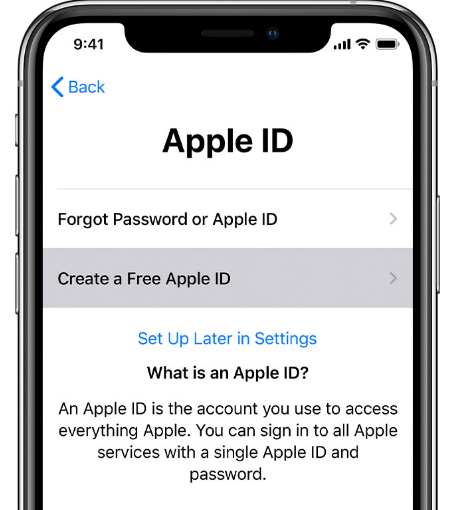 how to create apple id