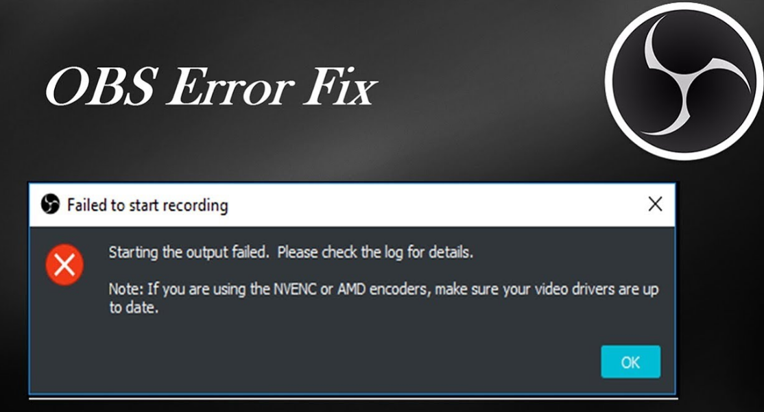 OBS Error in Windows 10