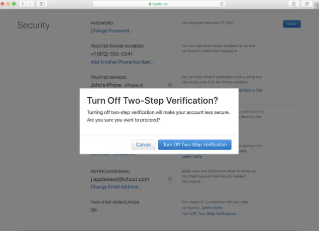 two factor authentication on iphone