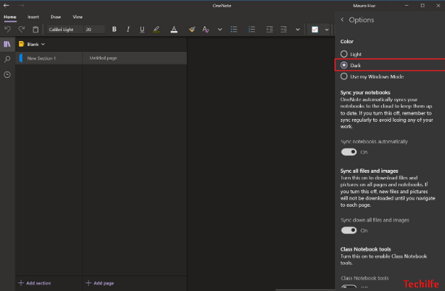 How to Enable onenote dark mode - Tutorial - Techilife