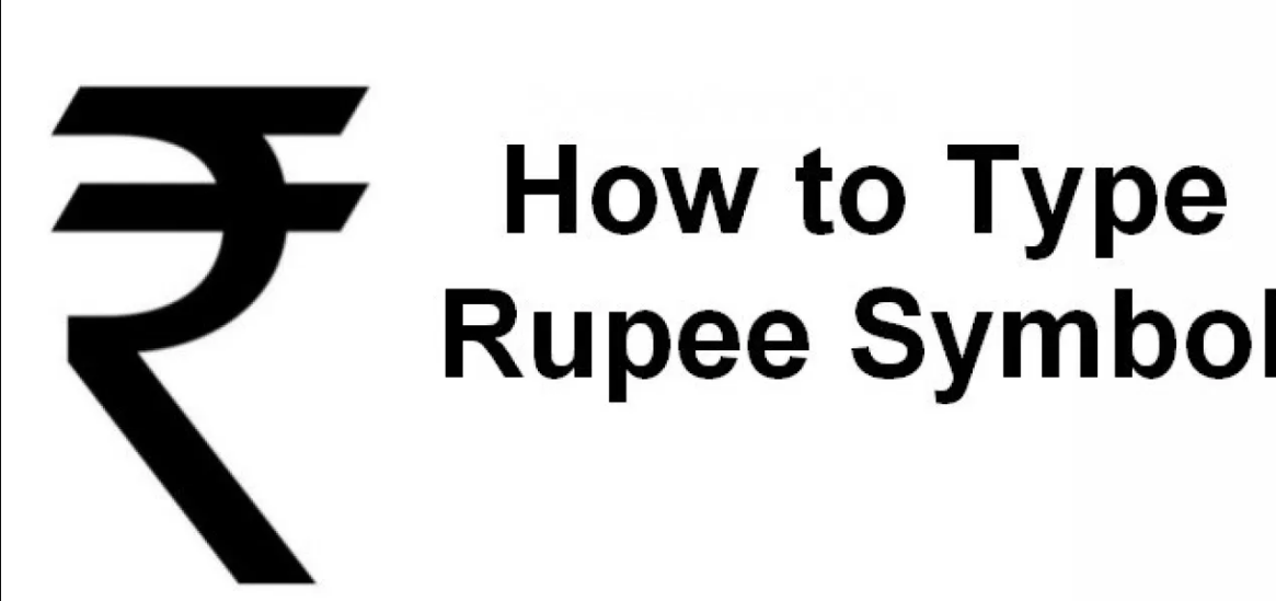 Type Indian Rupee Symbol