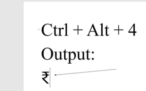  Type Indian Rupee Symbol