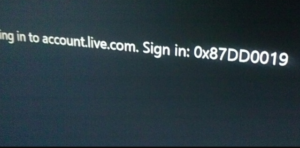 Xbox One 0x87DD0019 Error