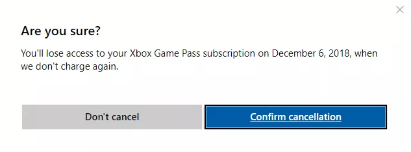 cancel xbox game pass