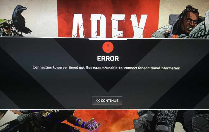 Apex Legends Connection To Server Timed Out Error