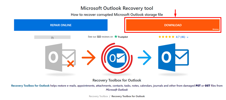 Microsoft Outlook Recovery tool