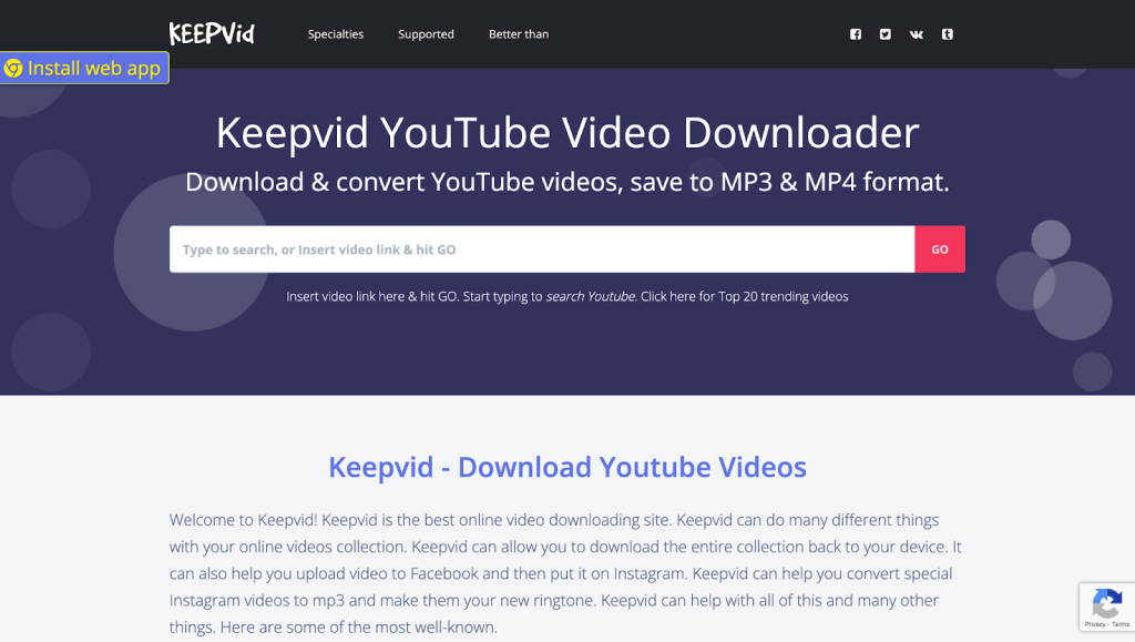 KeepVid Video Converter